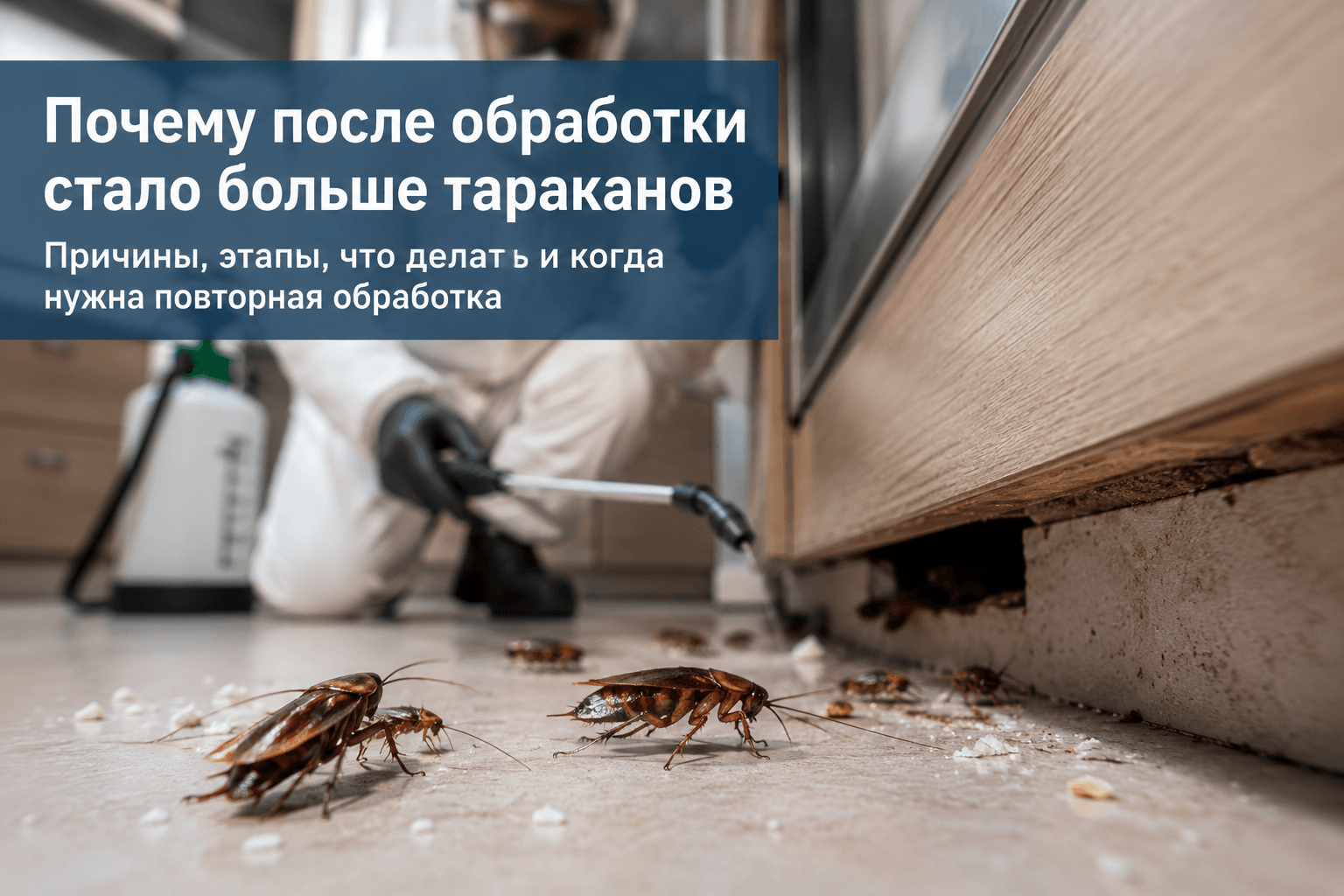 Почему после обработки стало больше тараканов